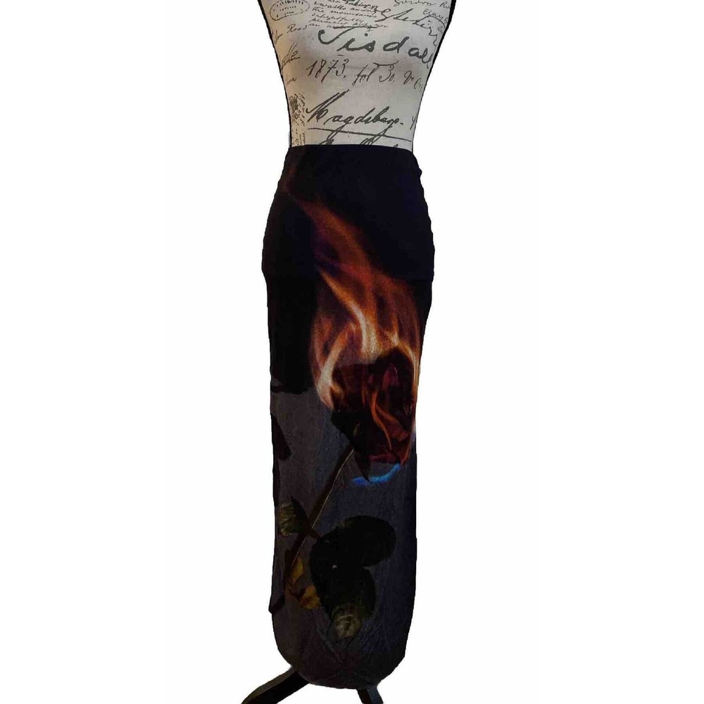 Jaded London Maxi Skirt Flaming Rose New With Tags Low Rise Stretch Size 4